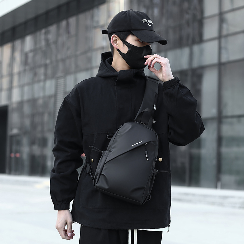 Мъжка Chest Bag, Oxford плат, ултра лек, износоустойчив, еднотонна шарка, подплата полиестер, ежедневна употреба