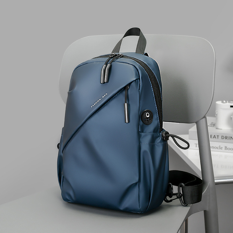 Мъжка Chest Bag, Oxford плат, ултра лек, износоустойчив, еднотонна шарка, подплата полиестер, ежедневна употреба