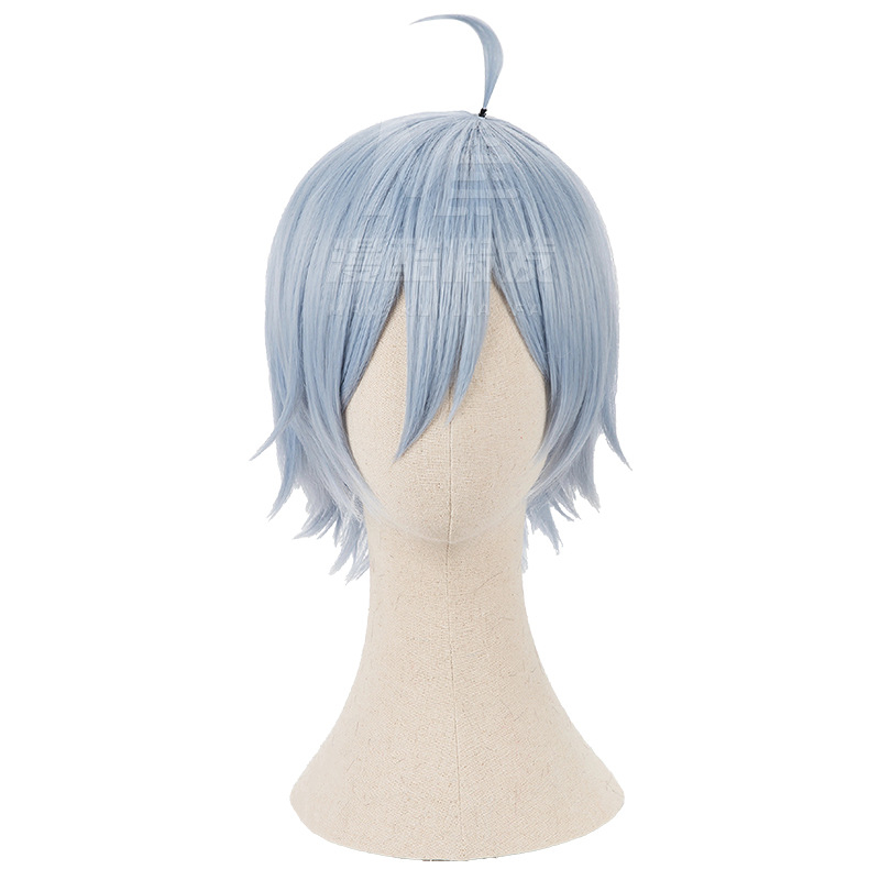 Perucă cosplay - păr scurt buclat, stil anime, material: sârmă rezistentă la temperaturi înalte, marcă Cool