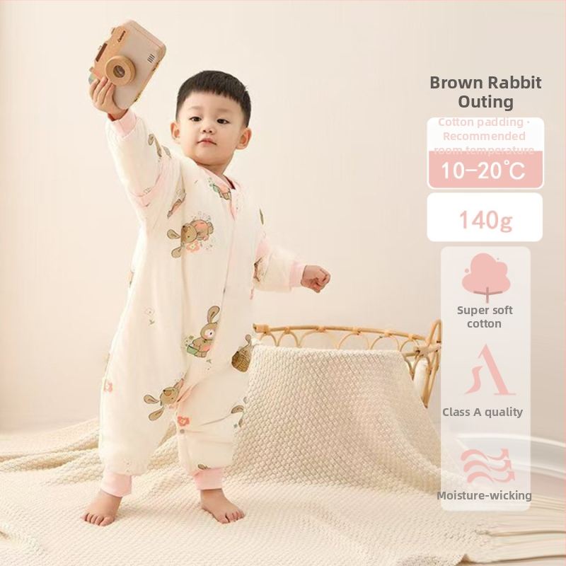 Vaiko miego krepšys su pastovia temperatūra, tirštas žiemai/rudeniai, 95% medvilnė, pamušalas medvilnė, užpildas poliesterio pluoštas + pastovios temperatūros pluoštas, nuimamos rankovės, karikatūrinis raštas