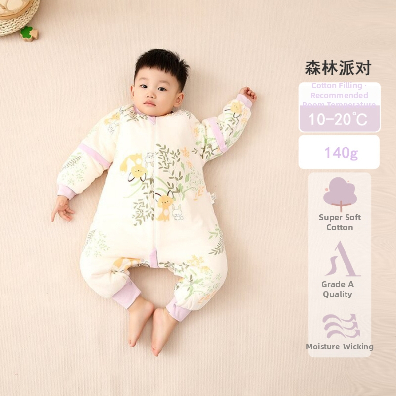 Vaiko miego krepšys su pastovia temperatūra, tirštas žiemai/rudeniai, 95% medvilnė, pamušalas medvilnė, užpildas poliesterio pluoštas + pastovios temperatūros pluoštas, nuimamos rankovės, karikatūrinis raštas