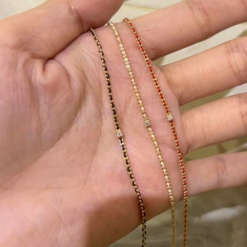 Virvīšu rokassprādze (Kods: Sl126; Stils: vienkāršs, universāls; 2025. gada pavasaris; Elektroplatēšana)