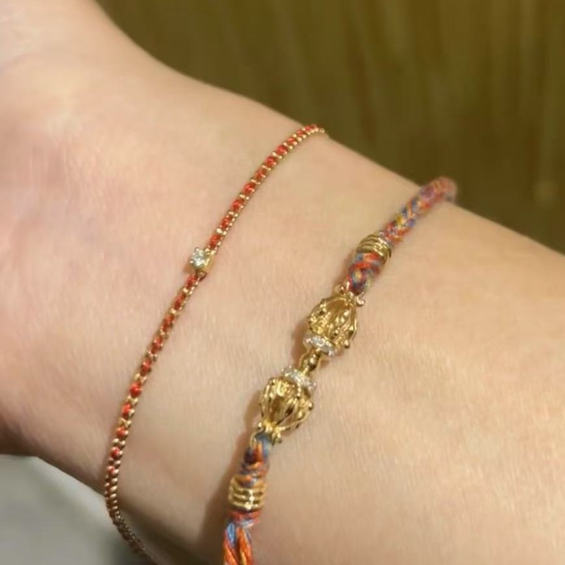 Virvīšu rokassprādze (Kods: Sl126; Stils: vienkāršs, universāls; 2025. gada pavasaris; Elektroplatēšana)