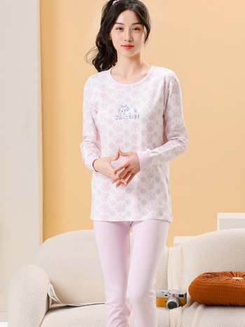 Laste puuvillane termokomplekt — varrukatega top ja pikkade säärtega püksid, 100% puuvill, pehme materjal, sobib alates 8-aastastest, sügis-talve-kevadhooajale