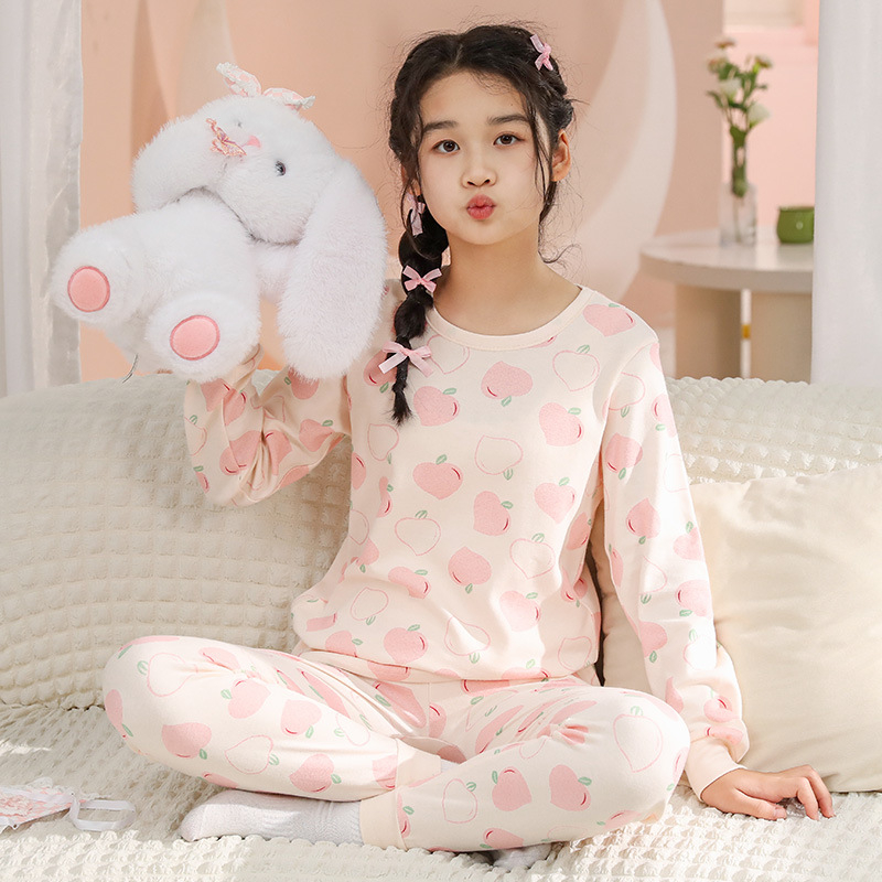 Laste puuvillane termokomplekt — varrukatega top ja pikkade säärtega püksid, 100% puuvill, pehme materjal, sobib alates 8-aastastest, sügis-talve-kevadhooajale