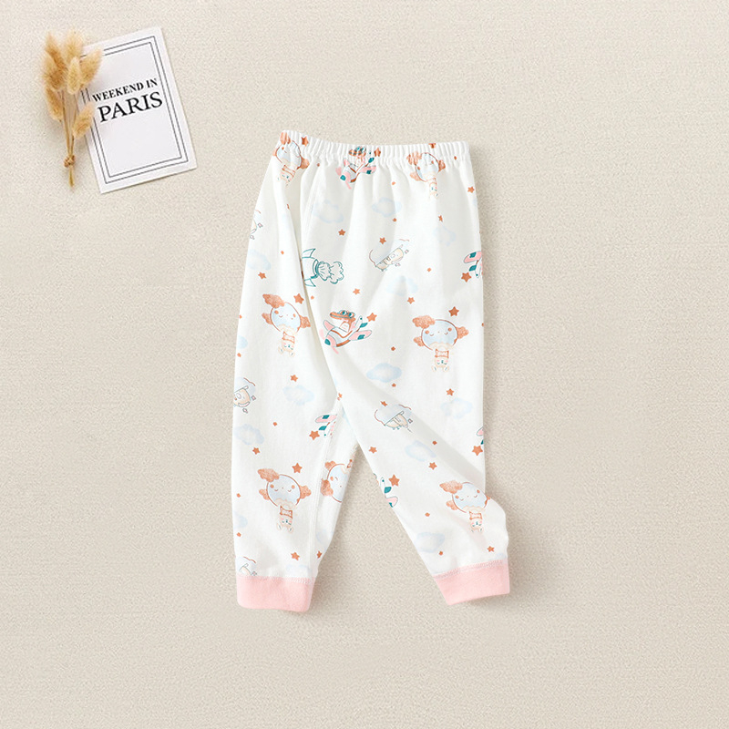 Dječji leggingsi od 100% pamuka, Klasa A, mekani unisex dugi hlače za bebe i djecu za proljeće i jesen