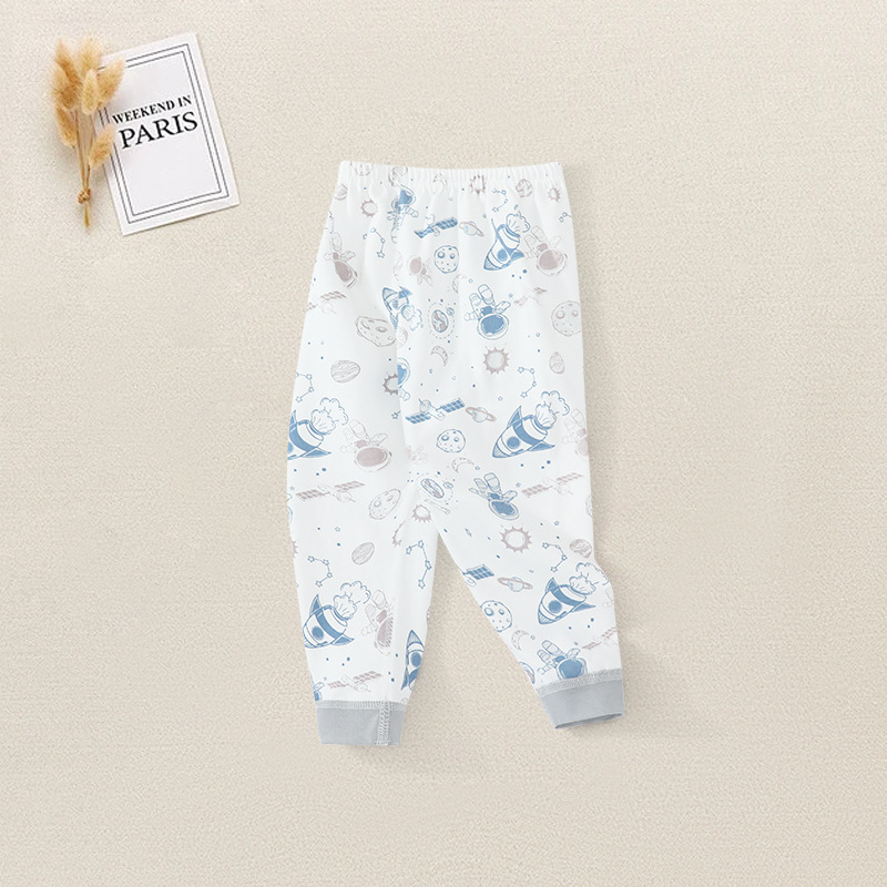 Dječji leggingsi od 100% pamuka, Klasa A, mekani unisex dugi hlače za bebe i djecu za proljeće i jesen