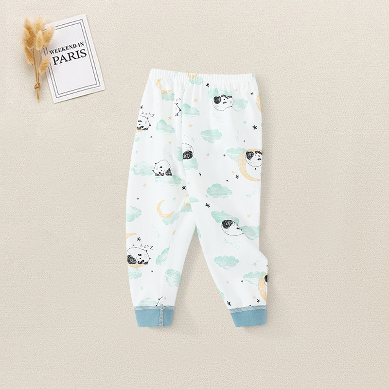 Dječji leggingsi od 100% pamuka, Klasa A, mekani unisex dugi hlače za bebe i djecu za proljeće i jesen