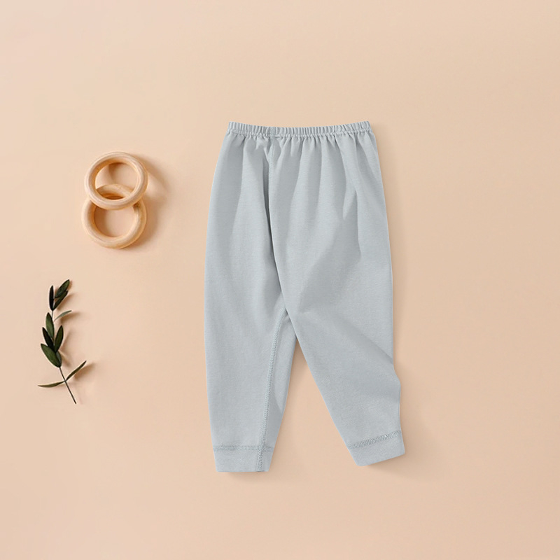 Dječji leggingsi od 100% pamuka, Klasa A, mekani unisex dugi hlače za bebe i djecu za proljeće i jesen