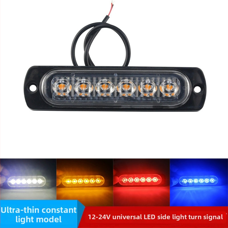 Auto LED6 ultraõhuke külghoiatustuli, 12-24V, 12W, 2835 LED, mudel Bd-6led, kasutusaeg 5000 h