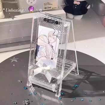 Permatomas akrilo kortelių laikiklis su kortelių skyreliais, stalinis laikiklis, sandėliavimo rėmas – pritaikomas