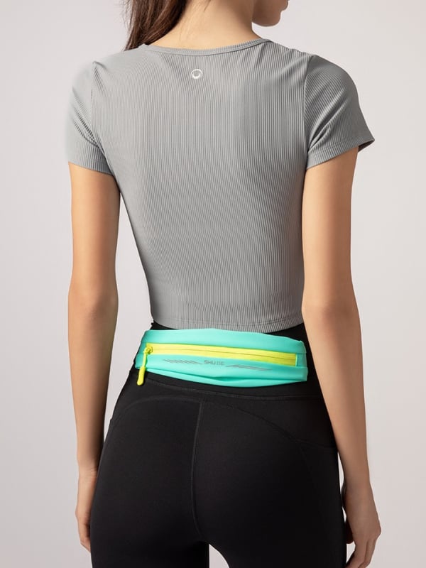 Bėgimo juostos kišenė telefonui – Lycra, užtrauktukas, horizontalaus kvadrato formos, universalus (vyrai ir moterys), gatvės stilius, TPU pamušalas