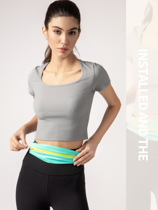 Bėgimo juostos kišenė telefonui – Lycra, užtrauktukas, horizontalaus kvadrato formos, universalus (vyrai ir moterys), gatvės stilius, TPU pamušalas