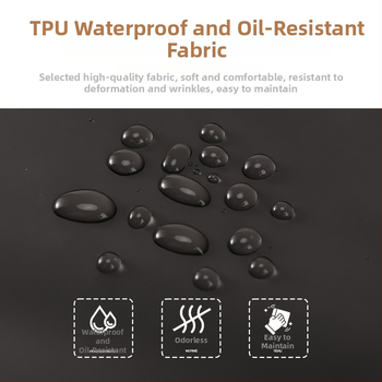 TPU priekšauts bez piedurknēm virtuves un ēdināšanas nolūkiem, mūsdienīgs minimālisma dizains