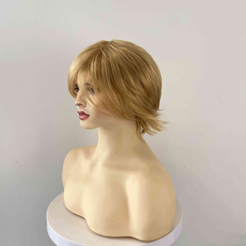 Ανδρική περούκα, κοντές τρίχες, ίνες υψηλής θερμοκρασίας συνθετικής προέλευσης, κατασκευή με μηχανισμό, μοντέλο K75