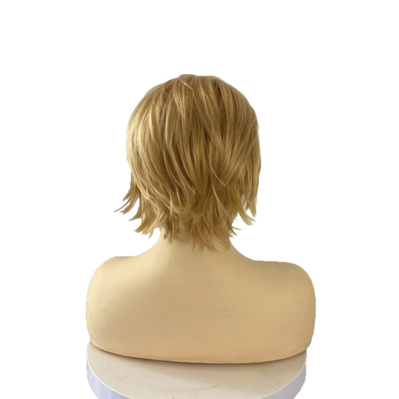 Ανδρική περούκα, κοντές τρίχες, ίνες υψηλής θερμοκρασίας συνθετικής προέλευσης, κατασκευή με μηχανισμό, μοντέλο K75