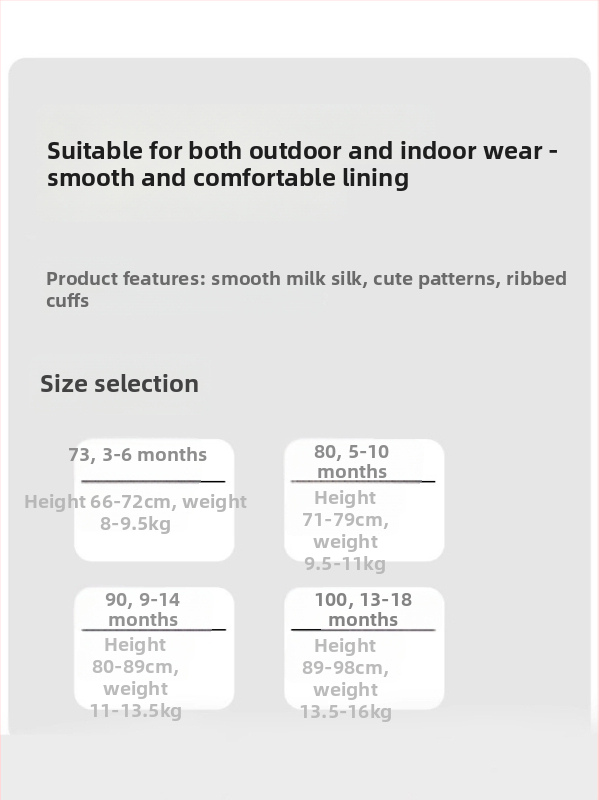 Duopredmeni dječji set: hoodie i hlače, unisex — debela pamuk, mekana tkanina, crtić uzorak, dugi rukavi, za uzrast 1–3 godina