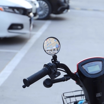 Oglindă retrovizoare pentru vehicule electrice și biciclete – rotundă, reglabilă, oglindă pentru zonele moarte cu unghi de vizualizare larg