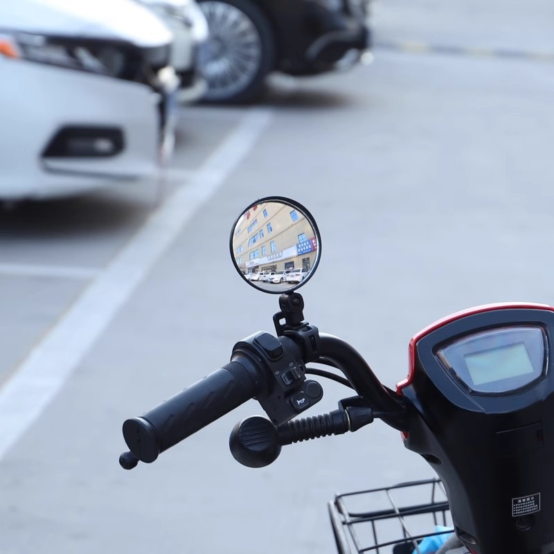 Oglindă retrovizoare pentru vehicule electrice și biciclete – rotundă, reglabilă, oglindă pentru zonele moarte cu unghi de vizualizare larg