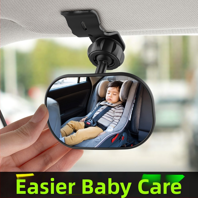 Detské auto pozorovacie zrkadlo - na zadné sedadlo, široký uhol, veľké zorné pole, pomocné zrkadlo pre cúvanie