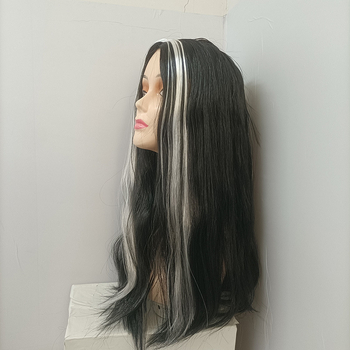 Cosplay perika, duga ravna kosa, svilenkasta tekstura, bojenje bez topline, za Halloween, model 6189