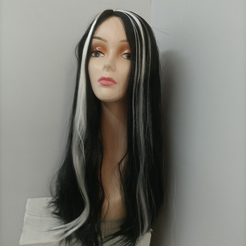 Cosplay perika, duga ravna kosa, svilenkasta tekstura, bojenje bez topline, za Halloween, model 6189