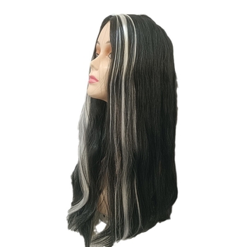 Cosplay perika, duga ravna kosa, svilenkasta tekstura, bojenje bez topline, za Halloween, model 6189