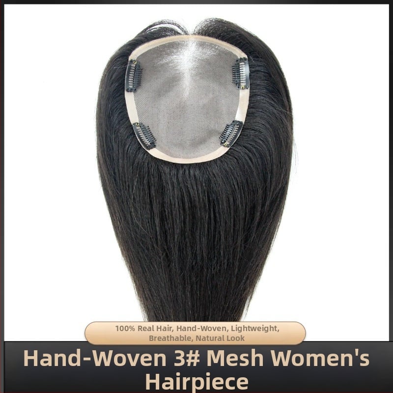 Parochňa s dlhými rovnými vlasmi, etnický štýl, skutočné vlasy, plne ručne tkaná, možno farbiť