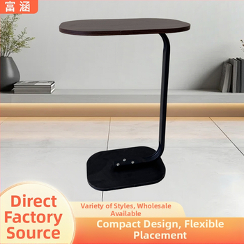 Šoninis staliukas su metaliniu rėmu ir dirbtine plokšte, šiuolaikinio minimalistinio stiliaus, tinkamas svetainei, miegamajam ir biurui