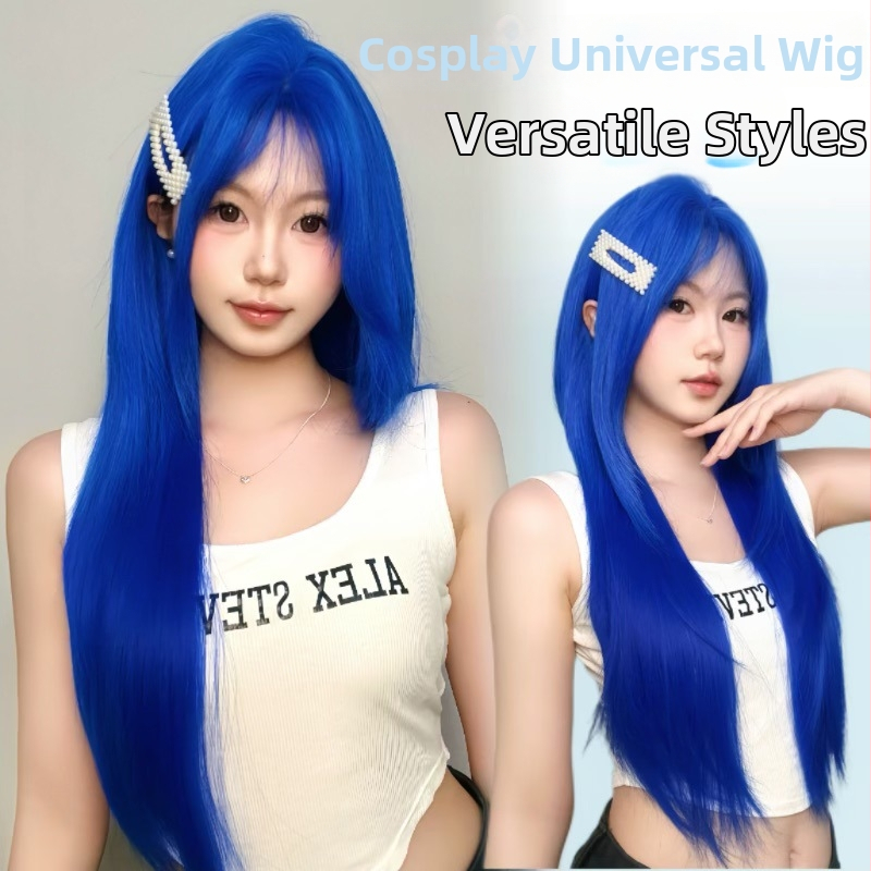 Parochňa, prirodzený štýl, značka Xinhai, model LZD, materiál vlasov: domáca hodváb, účes: dlhé rovné vlasy s rovnými ofinkami