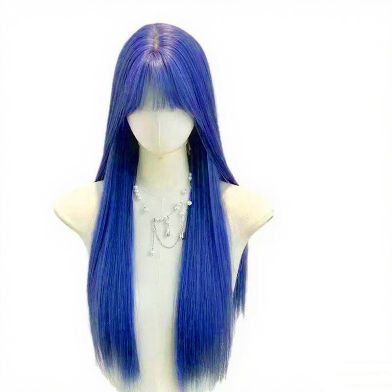 Parochňa, prirodzený štýl, značka Xinhai, model LZD, materiál vlasov: domáca hodváb, účes: dlhé rovné vlasy s rovnými ofinkami