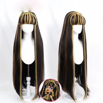 Cosplay paróka – Cleo de Nile (Monster High), magas hőmérsékletű szálak, mechanizmus, modell D686, festhető