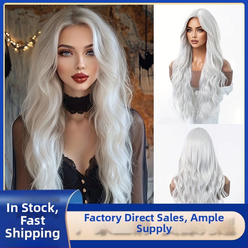 Dlhá kučeravá parochňa, vlákna s vysokou teplotou, model K-232, možno farbiť a tvarovať