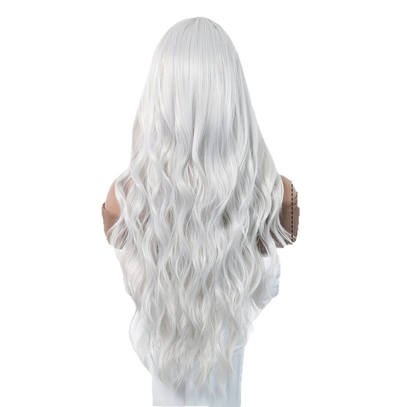 Garas viļņotas parūkas, augstas temperatūras šķiedras, modelis K-232, var krāsot un veikt perm