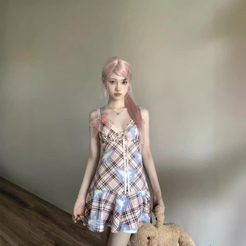 Parochňa pre ženy, prirodzený štýl, vlákna odolné voči teplote, šikmé ofiny, model plnej hlavy