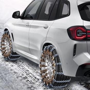 Plieninė automobilių slydimo grandinė, universalus modelis sedanams ir SUV, tinka padangoms 165–265 mm, svoris 230 g