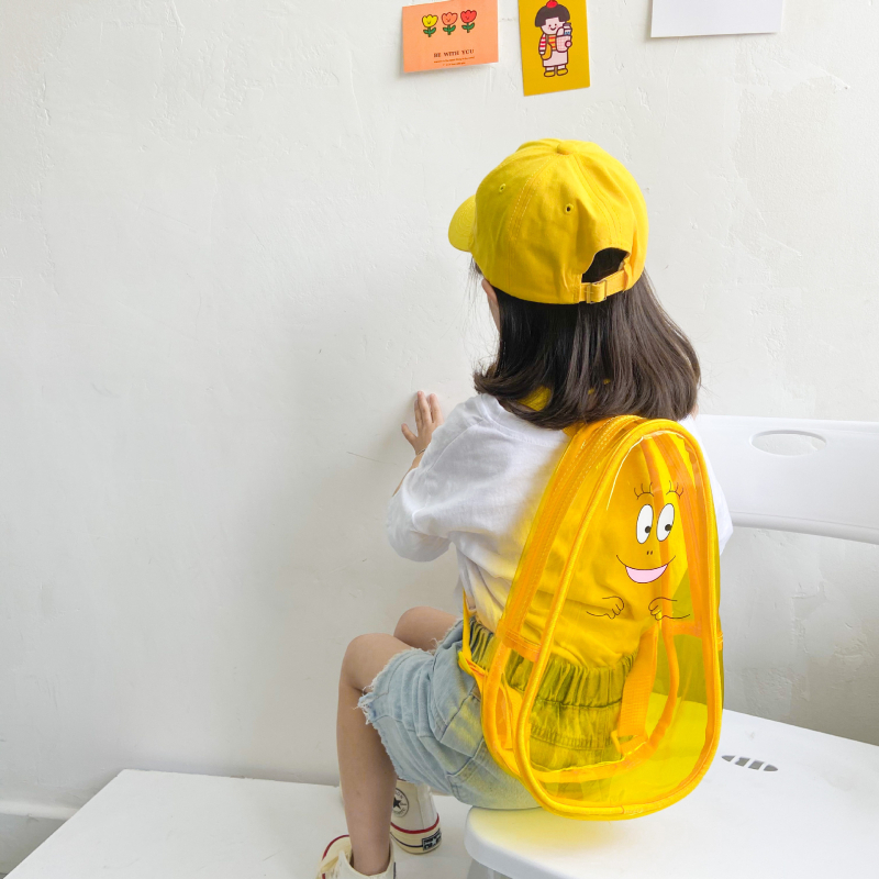 Bērnu mugursoma Baba Papa, caurspīdīgs PC materiāls, priekš bērnudārza, elpojoša, ūdensnecaurlaidīga, nodilumizturīga, pret zādzību