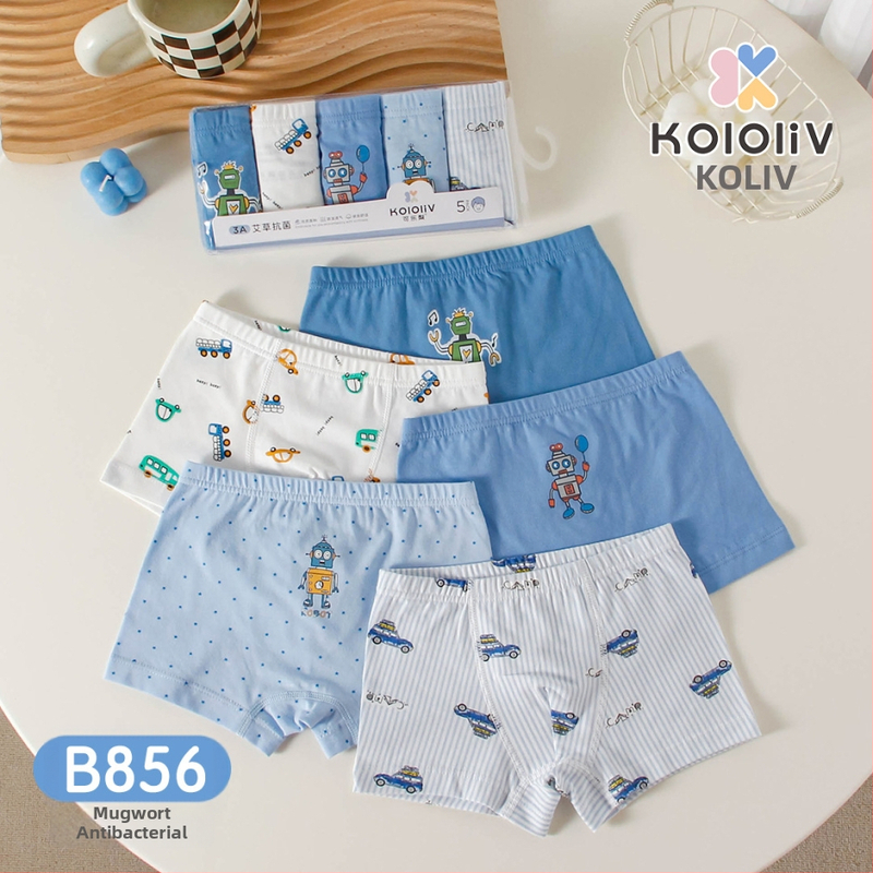 Berniukų 100% medvilnės boxeriai, Klase A, 8+ metų (virš 140 cm), pavasaris 2024