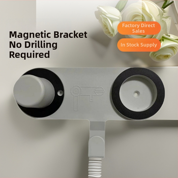 Nástenný držiak na sušič vlasov s magnetickým uchytením, bez vŕtania; model CD02; nosnosť 5 kg; štýl moderný minimalistický