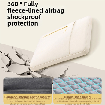 Qingxi sülearvuti sisekott — veekindel, kulumise ja löögikindel; Oxford kangas; vooder polüester; linnaline minimalistlik stiil