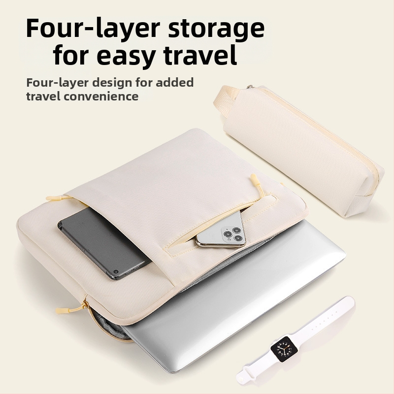 Qingxi vnútorná taška na notebook — nepremokavá, odolná voči opotrebeniu a nárazom; Oxford materiál; podšívka z polyesteru; mestský minimalistický štýl