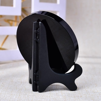 Obsidiāna disks Feng Šui dekors ar atspoguļotu virsmu un septiņu zvaigžņu pamatni, ģeometrija, mūsdienīga vienkāršība