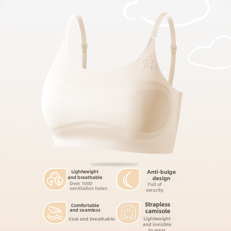 Bustier Stage One Development fără cusuri, Nailon Ice Silk, cupă completă, cupe subțiri, respirabil