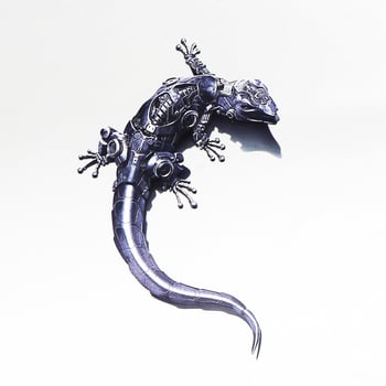 Gecko autocolant pentru caroseria automobilului, material PVC, stil reflectiv, cu bază adezivă, pentru decorarea caroseriei