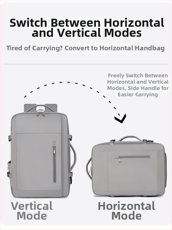 Unisex mugursoma no Oxford auduma, 20–35 L, piemērota 15 collu klēpjdatoram, paplašināma ietilpība