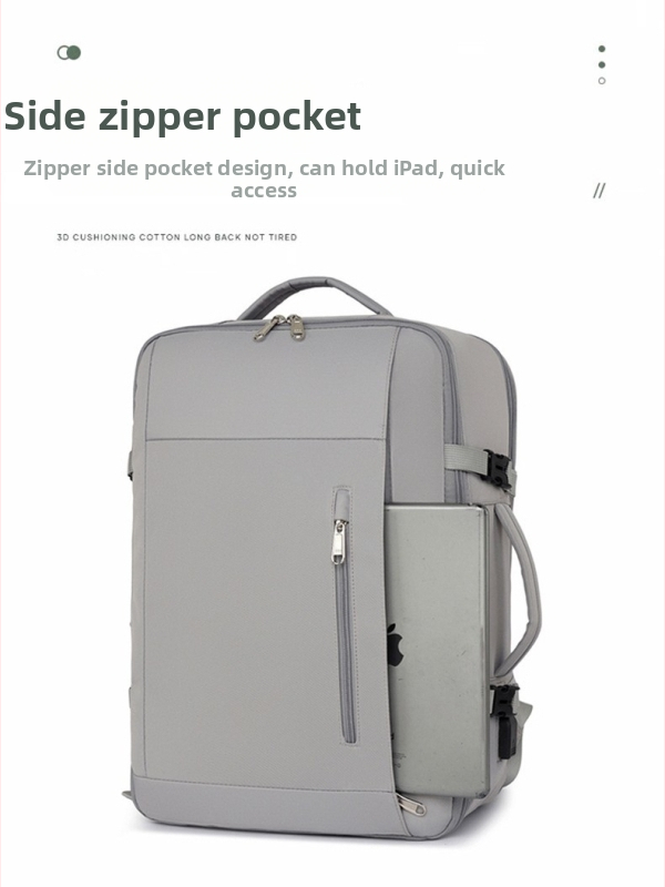 Unisex mugursoma no Oxford auduma, 20–35 L, piemērota 15 collu klēpjdatoram, paplašināma ietilpība