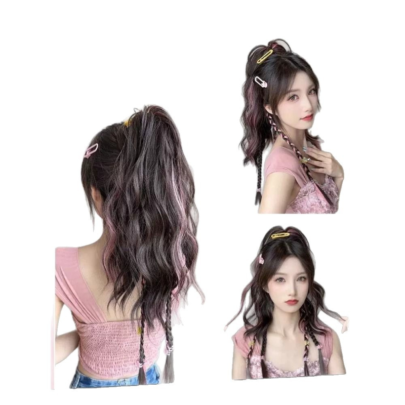 Perucă cu coadă de cal – model Grasp ponytail, fir rezistent la temperaturi înalte, necolorabilă sau nepermamentă, potrivită pentru orice nuanță a pielii și formă a feței