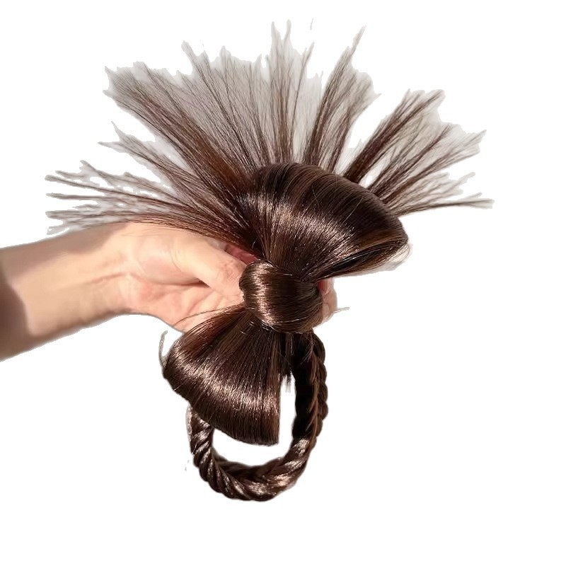 Περούκα με ουρά Keffi Qinghe Hair Package — θερμοανθεκτικές ίνες, ημιχειροκίνητη επεξεργασία, μοντέλο Qinghe Hair Package, δεν βαφεται ή περμανάνεται