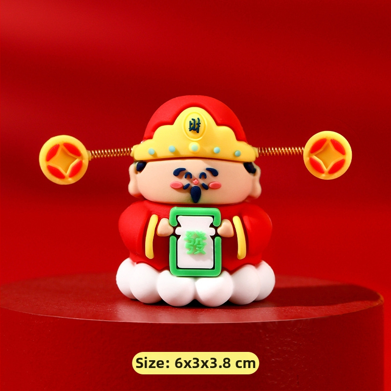 Socha Boha Bohatstva - PVC, čínsky štýl, dekor na stôl a centrálu auta