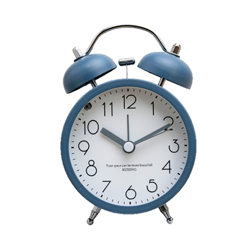 Stolný budík s alarmom a nočným svetlom, LCD a analógový displej; kovové telo; napájanie batériou; pohon Tiancheng